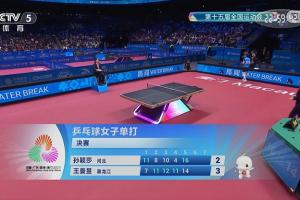 太激烈了！孙颖莎挽救3个金牌点16-14扳回一局，2-3落后王曼昱