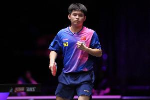 林诗栋：今天我认为发挥得还可以 第一局没赢下稍微有点可惜