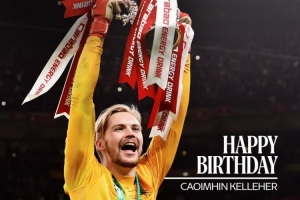 利物浦祝凯莱赫27岁生日快乐，效力期间出战67场丢79球