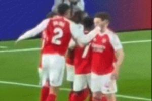 红牌伺候球迷拍到北伦敦德比庆祝时萨利巴“怒扇”赖斯一耳光