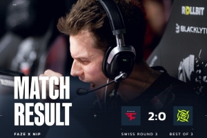 太能地狱归来了！FaZe两图加时横扫NIP 三连胜晋级传奇组