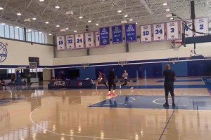 乔丹：有点紧张 ？多年没打球中投依然如此稳！