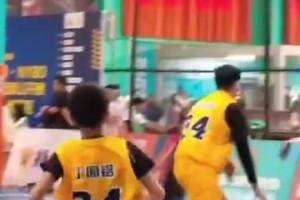 小姚明？山东龙口小孩11岁身高2米03，打班赛简直降维打击