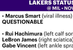 湖人雄鹿更新伤情，詹姆斯字母哥一缺一存